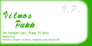 vilmos pupp business card